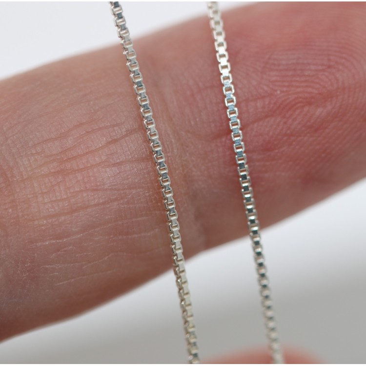 NLB|catenina argento 925 collana veneziana diamantata chiara spessore 0,8mm ND15