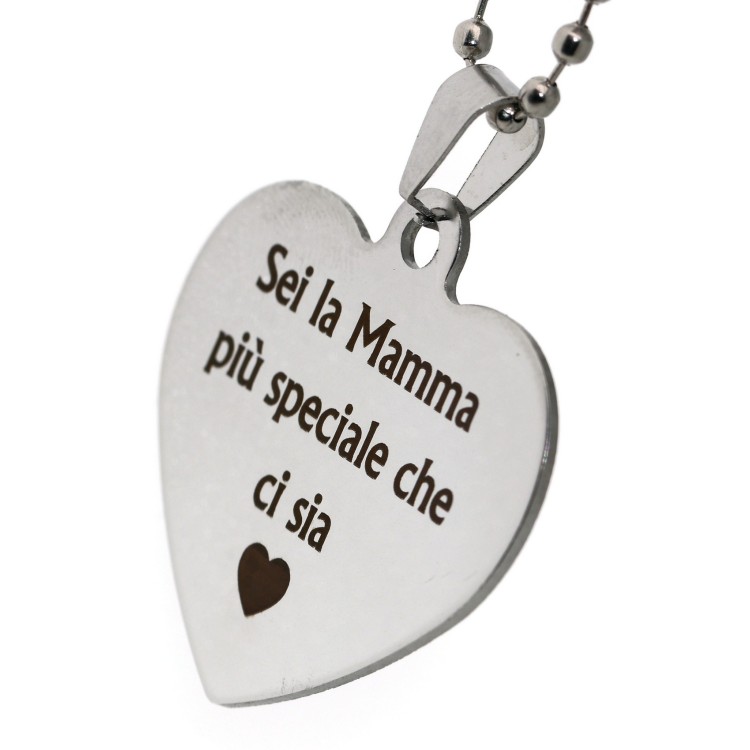 NLB|personalized lettering steel heart necklace bag pendant key ring