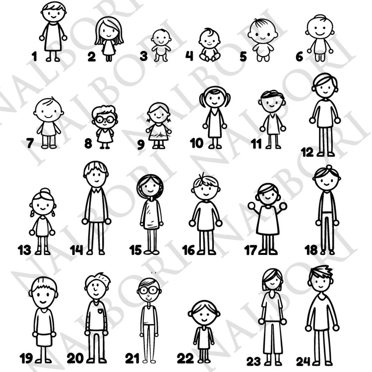 NALBORI|personalized family key ring wood gift mum dad engraving figures names