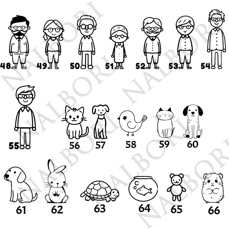 NALBORI|personalized family key ring wood gift mum dad engraving figures names