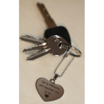 NALBORI|personalized lettering steel heart necklace bag pendant key ring