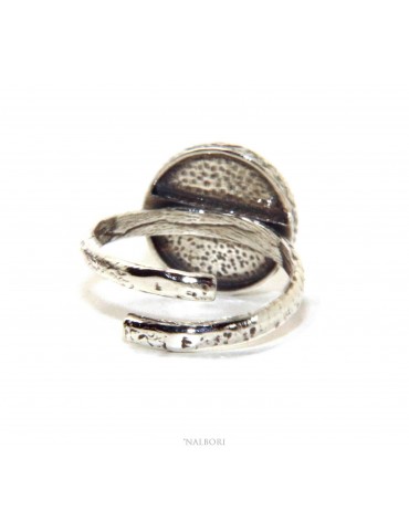 Anello Argento 925 da uomo o donna scudo regolabile timone NALBORI