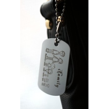 NLB|portachiavi famiglia personalizzato silver regalo mamma papà incisione figure nomi NALBORI originale