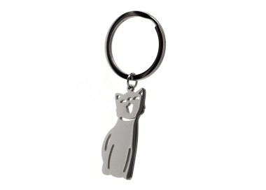 NALBORI|keychain kitten cat all steel with feline name free engraving