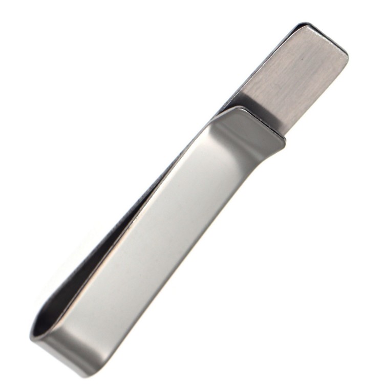 NALBORI|tie clip slim steel tie clip elegant men's accessories with free engraving