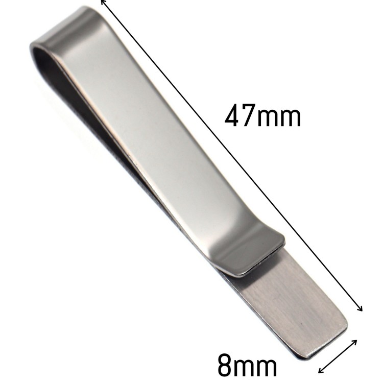 NALBORI|fermo per cravatta fermacravatta slim acciaio a pinza accessori uomo elegante con incisione gratis