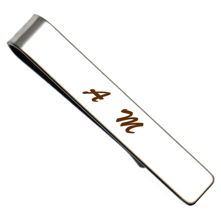NALBORI|fermo per cravatta fermacravatta slim acciaio a pinza accessori uomo elegante con incisione gratis