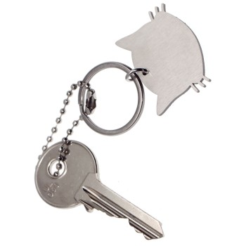 NALBORI|complete keychain and pendant steel cat kitten with engraving