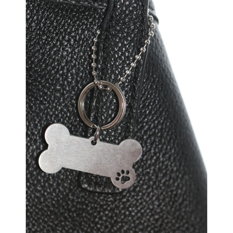 NALBORI|complete keychain and pendant steel dog bone with engraving