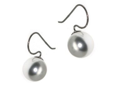 NALBORI|earrings medium pearl 12mm all 925 silver for women