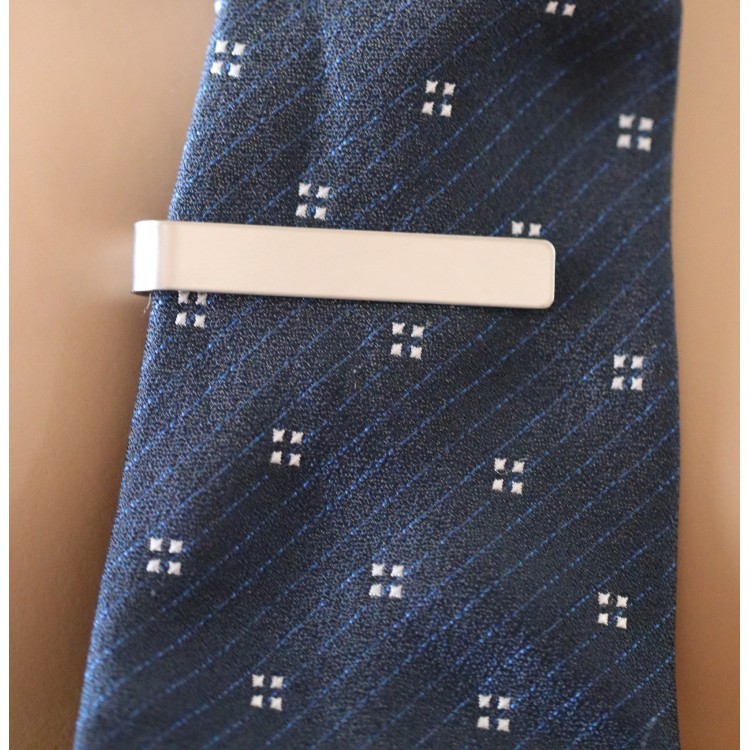 NALBORI|tie clip slim steel tie clip elegant men's accessories with free engraving